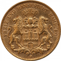 Gold 10 Mark Hamburg