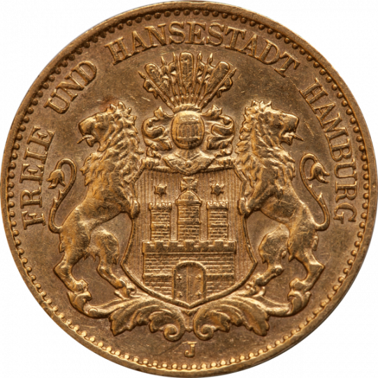 Gold 10 Mark Hamburg