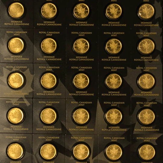 Gold 25 x 1 Gramm Maple Leaf