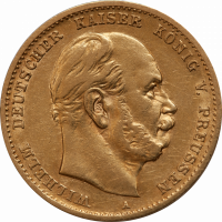 Gold Preussen 10 Mark Wilhelm I