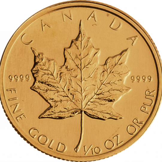 Gold Maple Leaf 1/10 Unze
