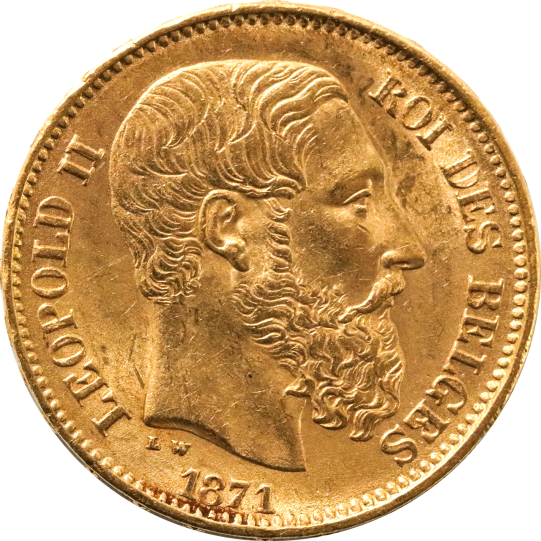 Belgien Leopold II 20 Francs