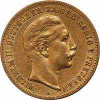 Gold Preussen 10 Mark Wilhelm II