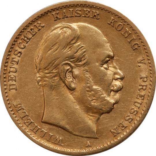 Gold Preussen 10 Mark Wilhelm I