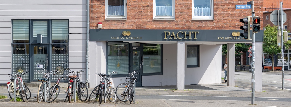 Straßenansicht des Münzhandels