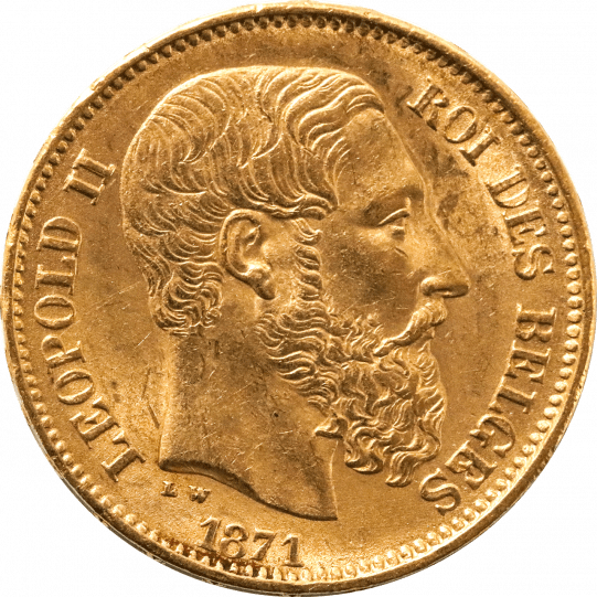 Belgien Leopold II 20 Francs 5,80g