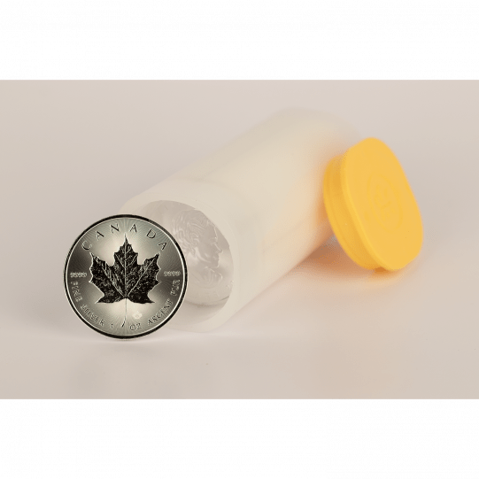 25 x 1 Unze Maple Leaf im Tube, pro Münze